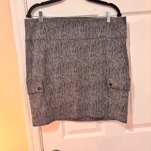 Athleta Black and White Knit A-line Skirt